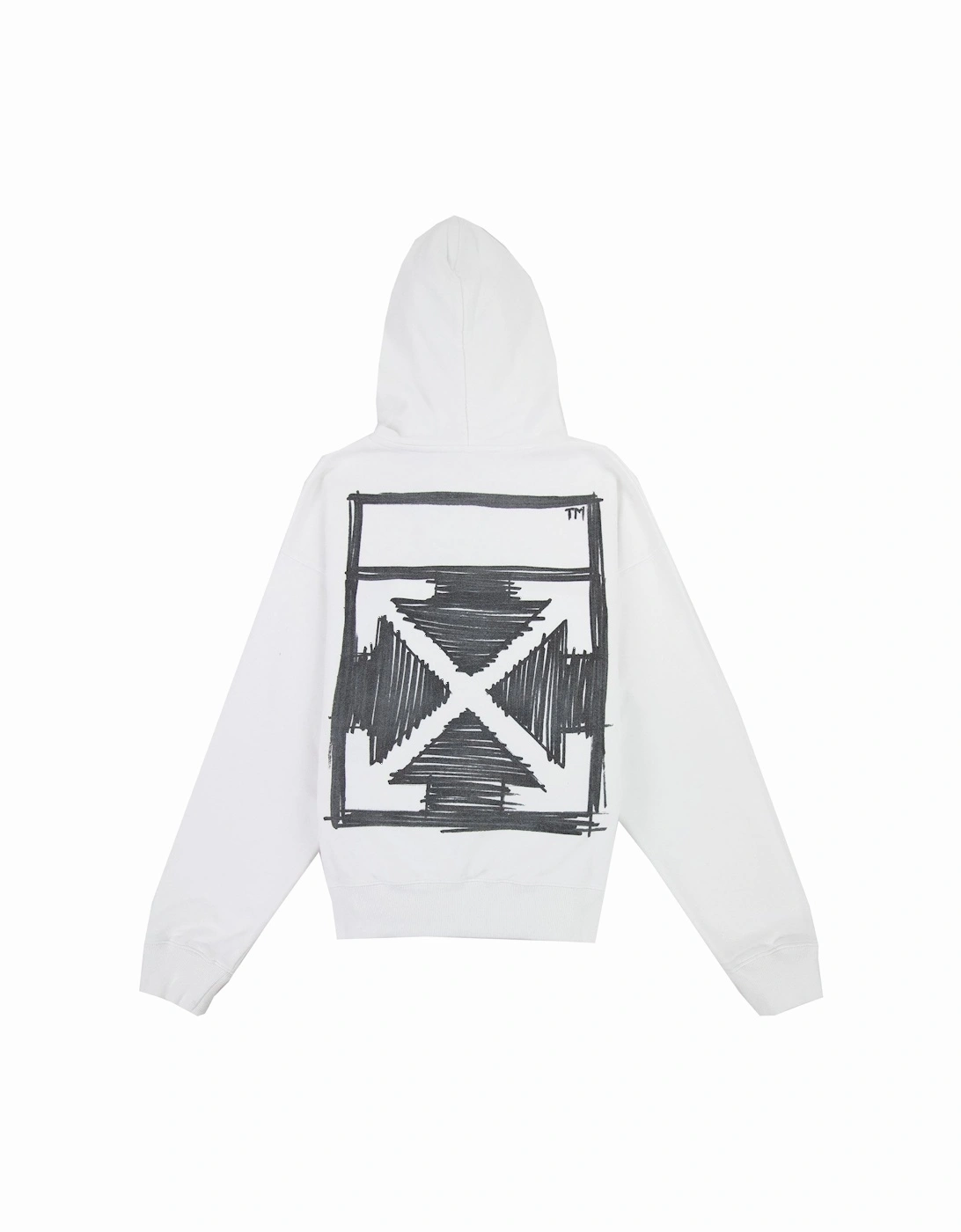 Off White Negative Mark Skate Hoodie White/black