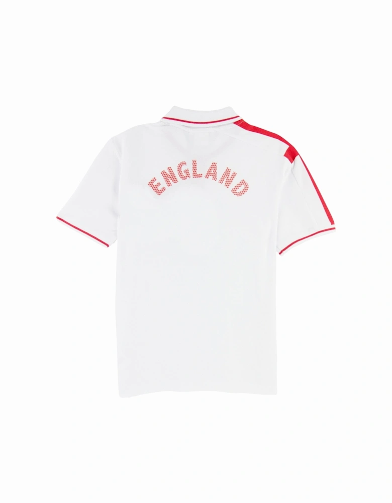 Kids Logo Print Short Sleeve Polo White