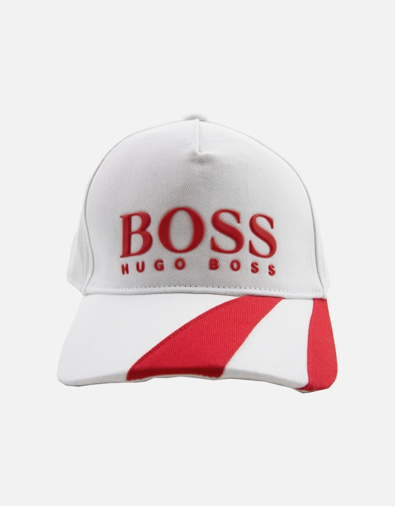 Kids Embroidered Logo Cap White 10b