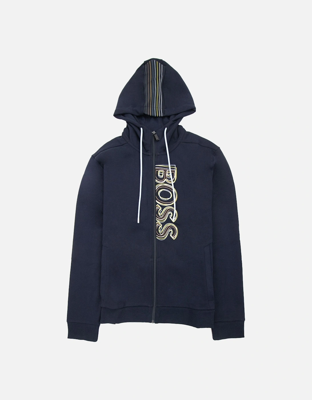 Saggy 1 Multi Logo Zip Up Hoody Dark Navy 402, 5 of 4
