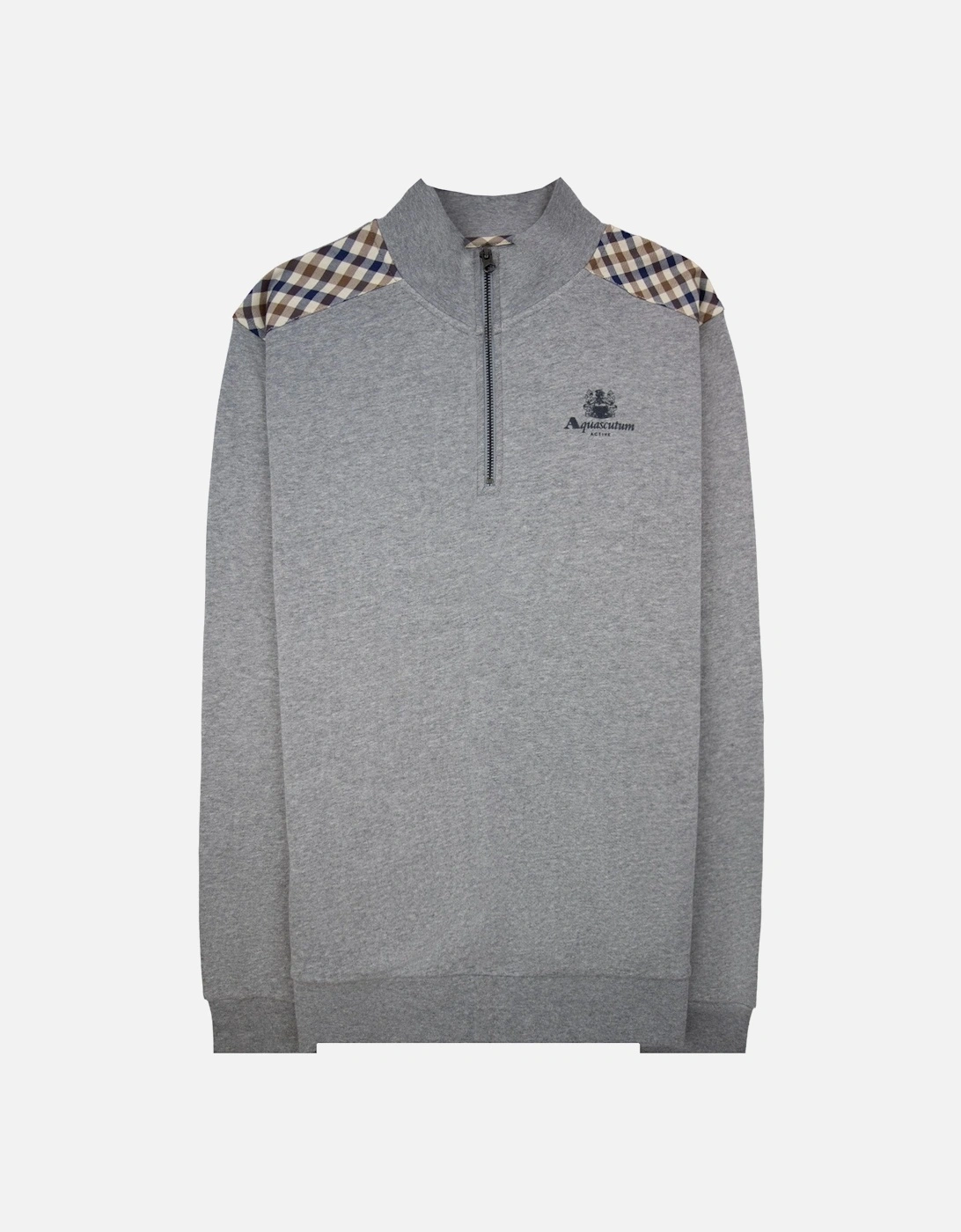 Cc Shoulder 1/4 Zip Sweatshirt Light Melange Grey 05, 7 of 6