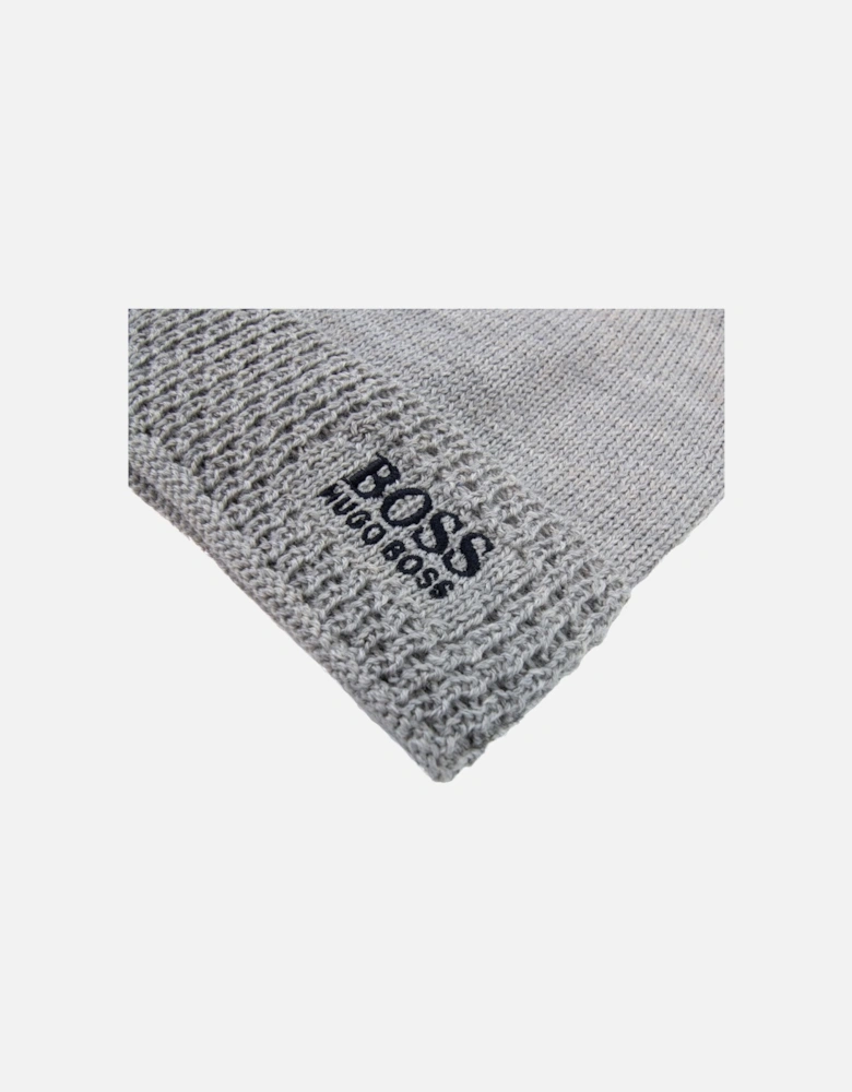 Embroidered Logo Knitted Beanie Grey 059