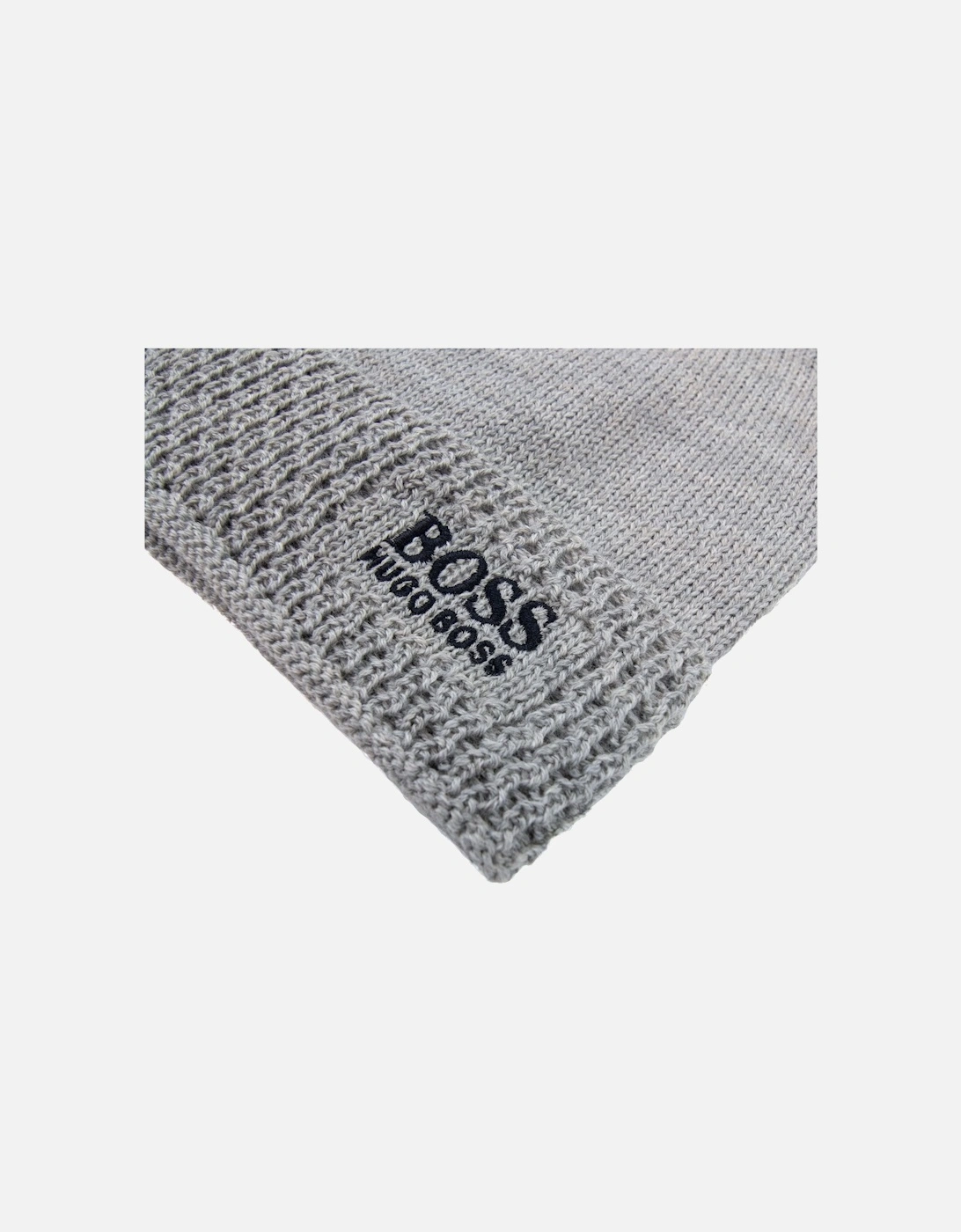 Embroidered Logo Knitted Beanie Grey 059