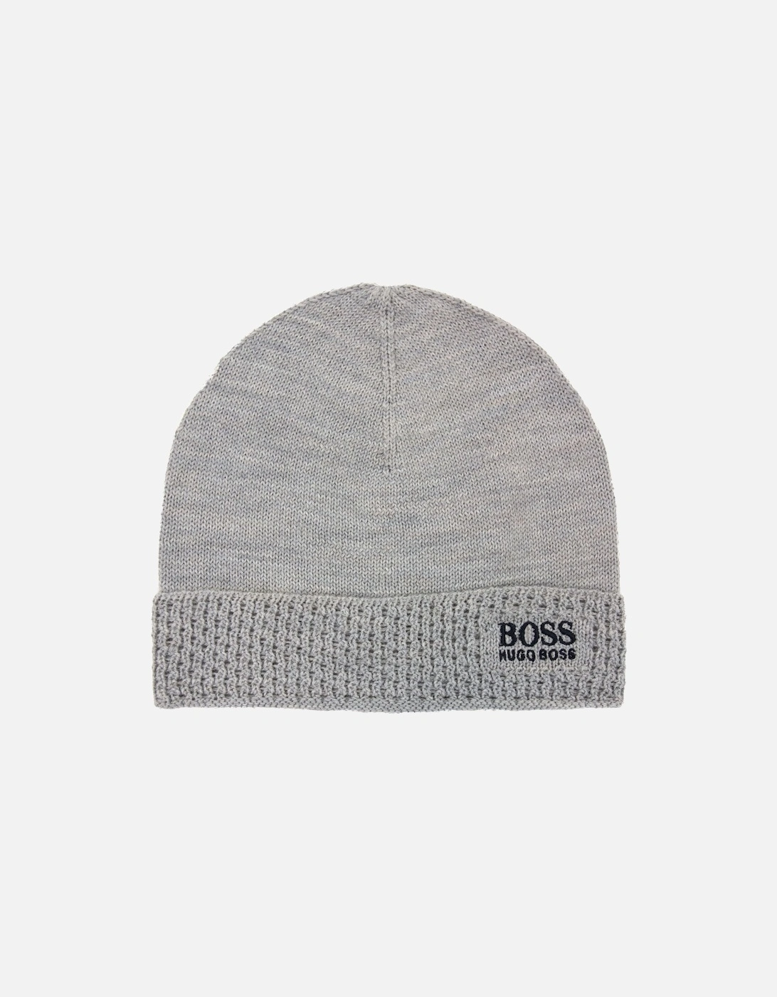 Embroidered Logo Knitted Beanie Grey 059, 4 of 3