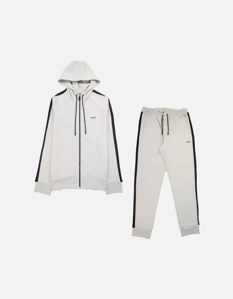 Logo Stripe Tracksuit Set Grey 063