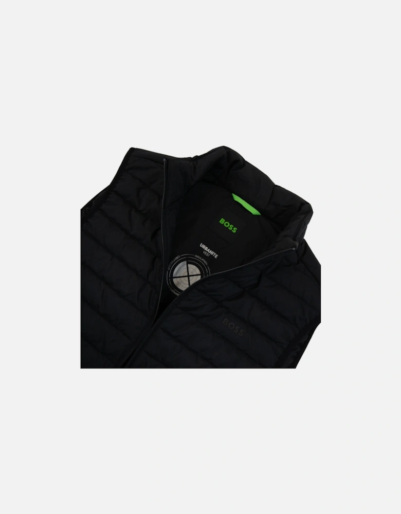 V-thor Regular-fit Zipped Gilet In Water-repellent Fabric Black 001