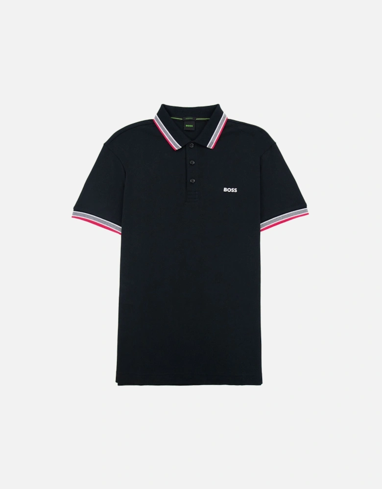 Embroidered Logo Paddy Polo Black 002