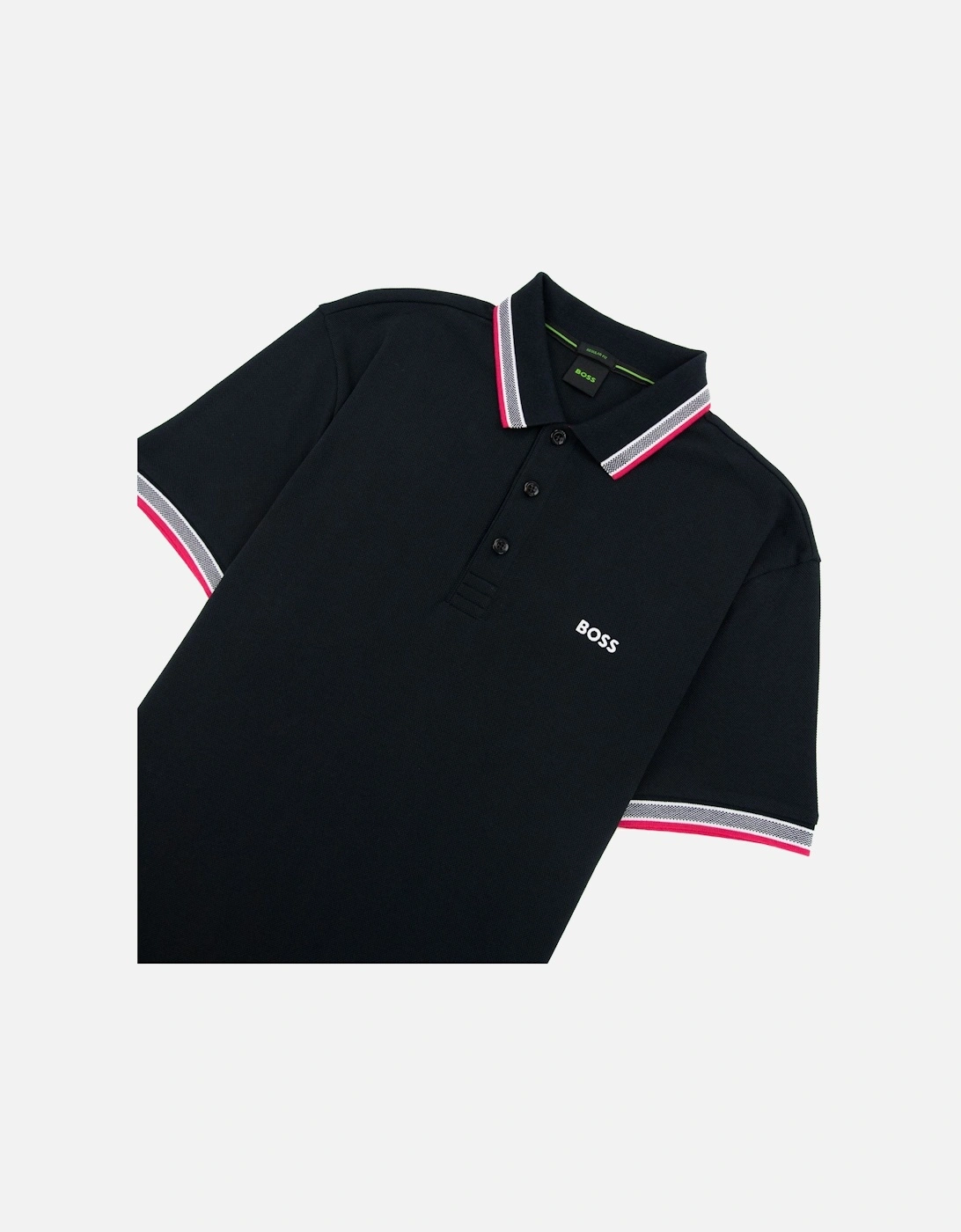 Embroidered Logo Paddy Polo Black 002