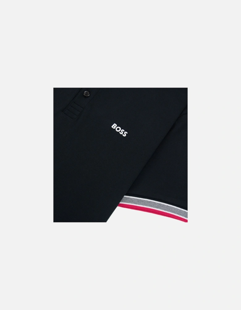 Embroidered Logo Paddy Polo Black 002