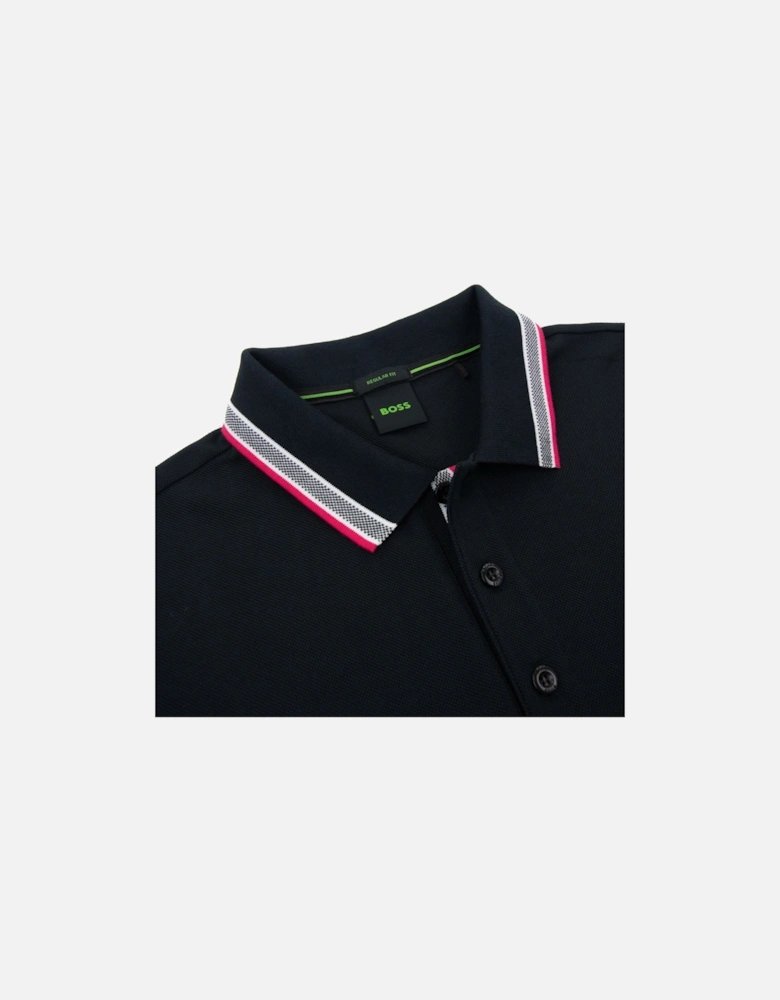 Embroidered Logo Paddy Polo Black 002