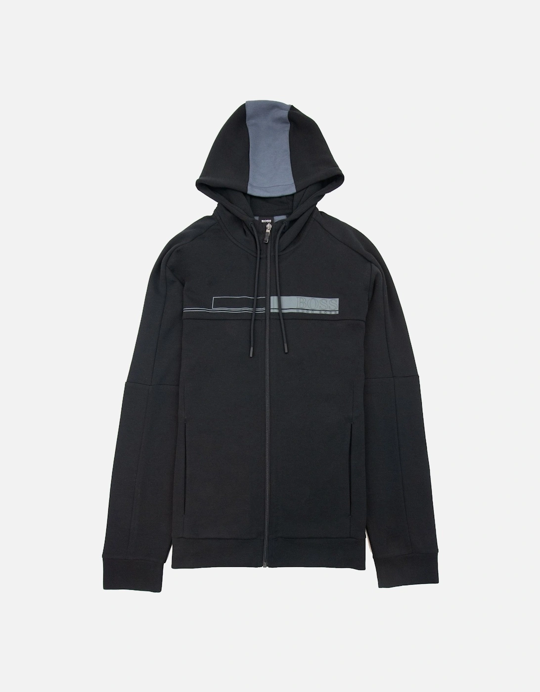 Saggy 1 Block Logo Zip Up Hoody Black 001, 7 of 6