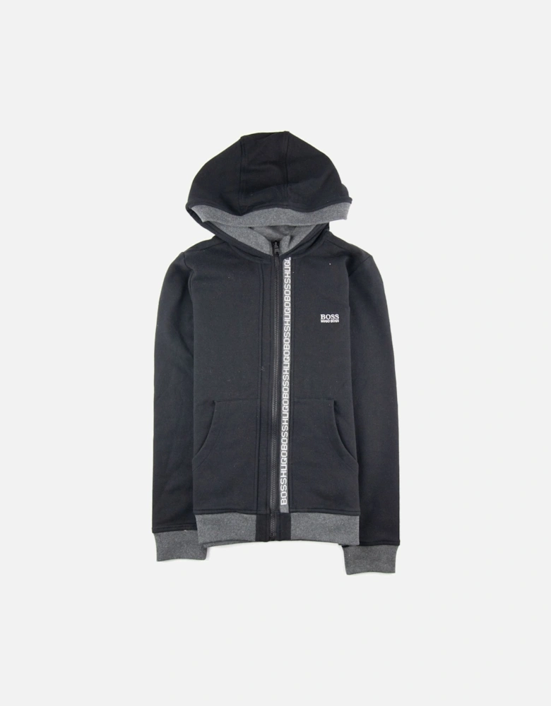 Zip Hoody Black/grey