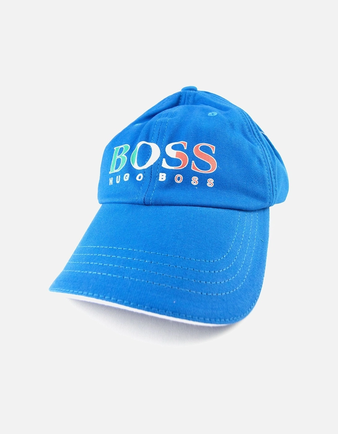 Kids Adjustable Logo Print Cap Elec Blue, 2 of 1