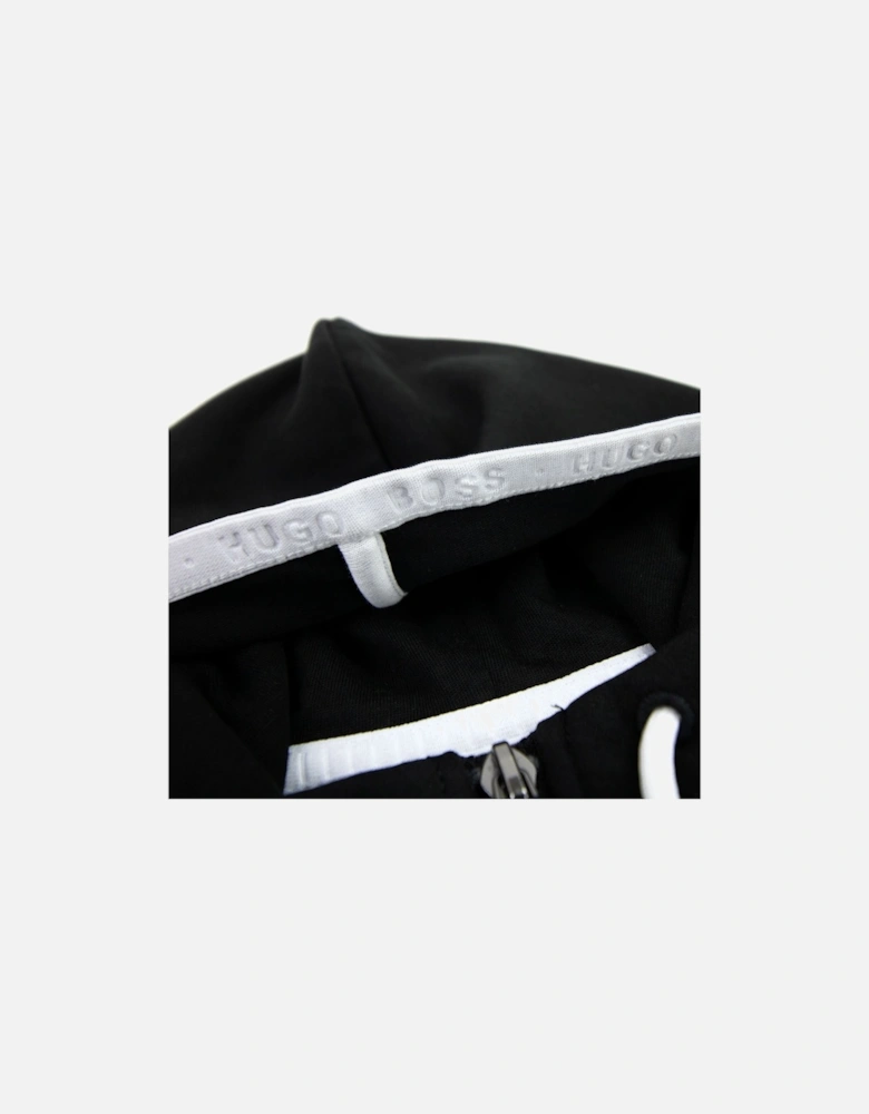 Block Logo Zip Up Hoody Black 001