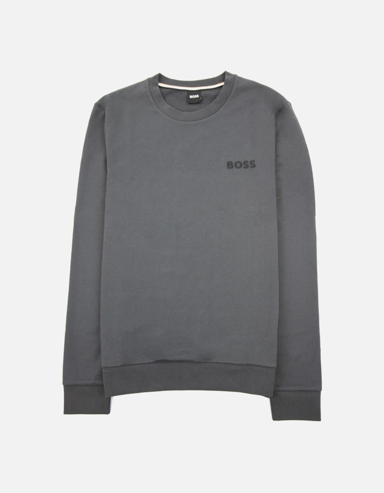 Heritage Embroidered Logo Sweatshirt Dark Grey 022