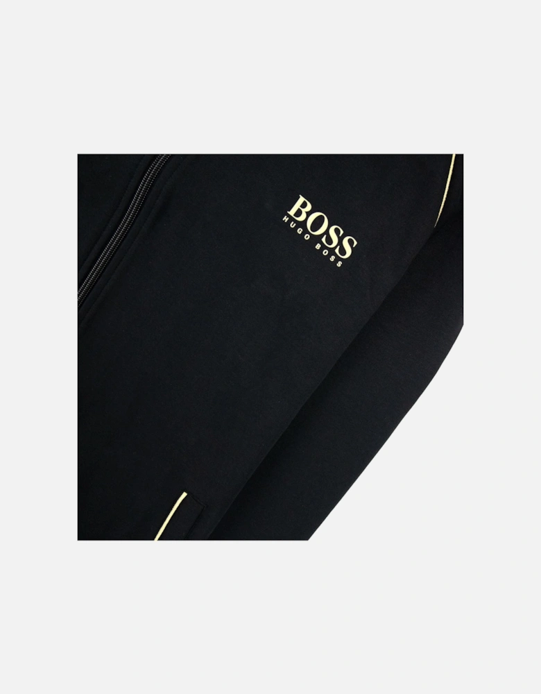 Metallic Accents Loungwear Jacket Black 001