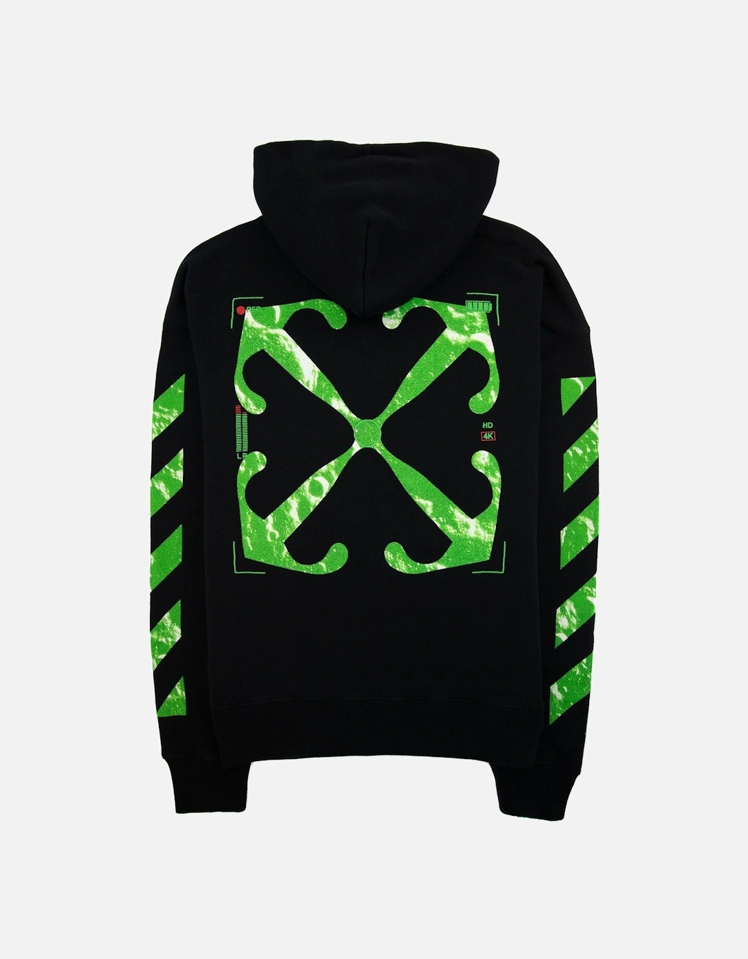 Off White Moon Cam Arrow Skate Hoodie Black/green