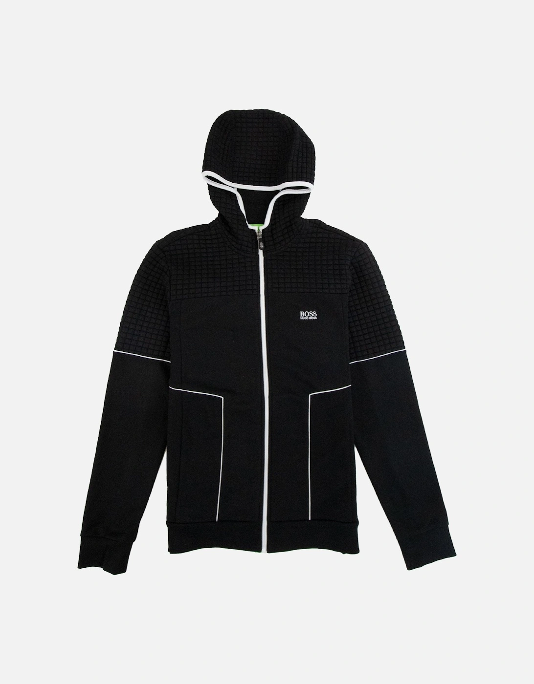 Saggy Waffle Hooded Jacket Black, 3 of 2