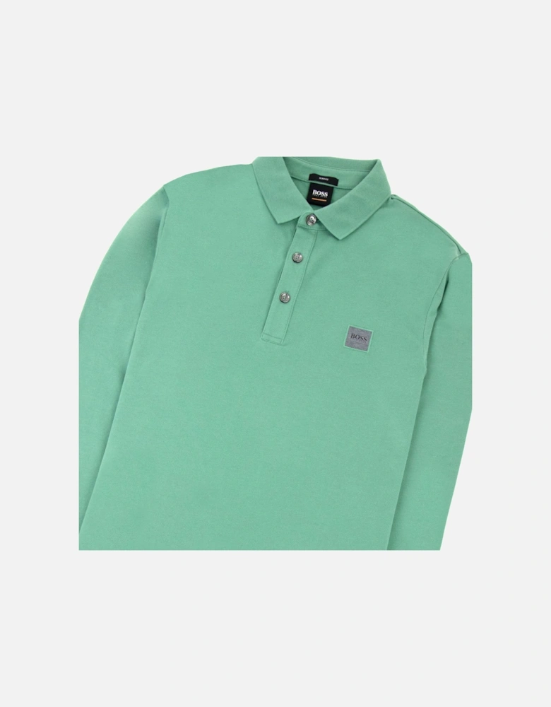 Passerby L/s Patch Logo Polo Green