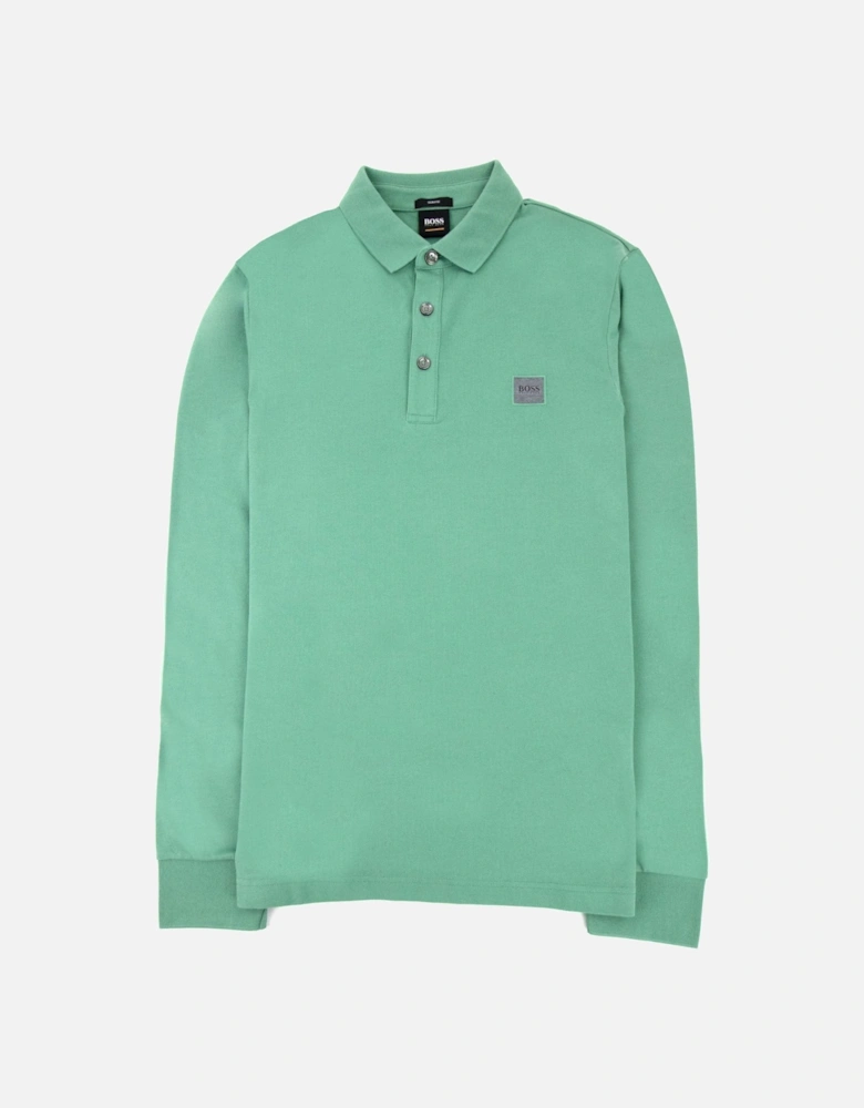 Passerby L/s Patch Logo Polo Green