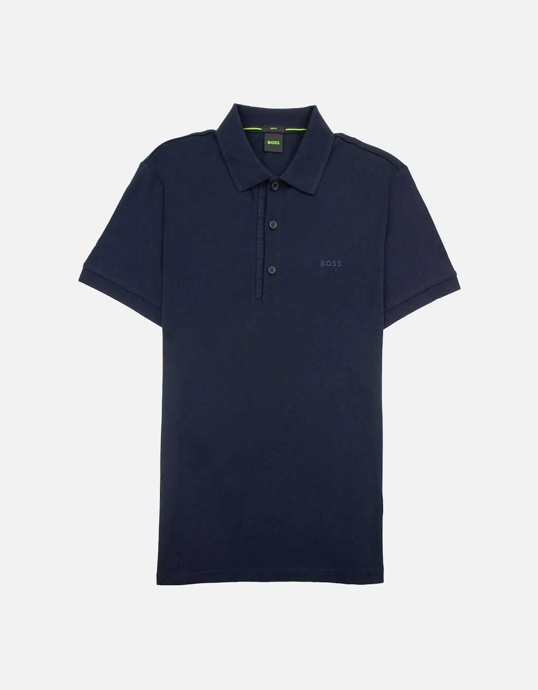 Paule 4 Slim Fit Branded Placket Polo Navy 410, 5 of 4