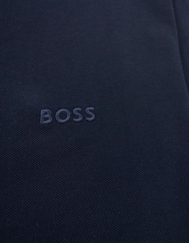 Paule 4 Slim Fit Branded Placket Polo Navy 410