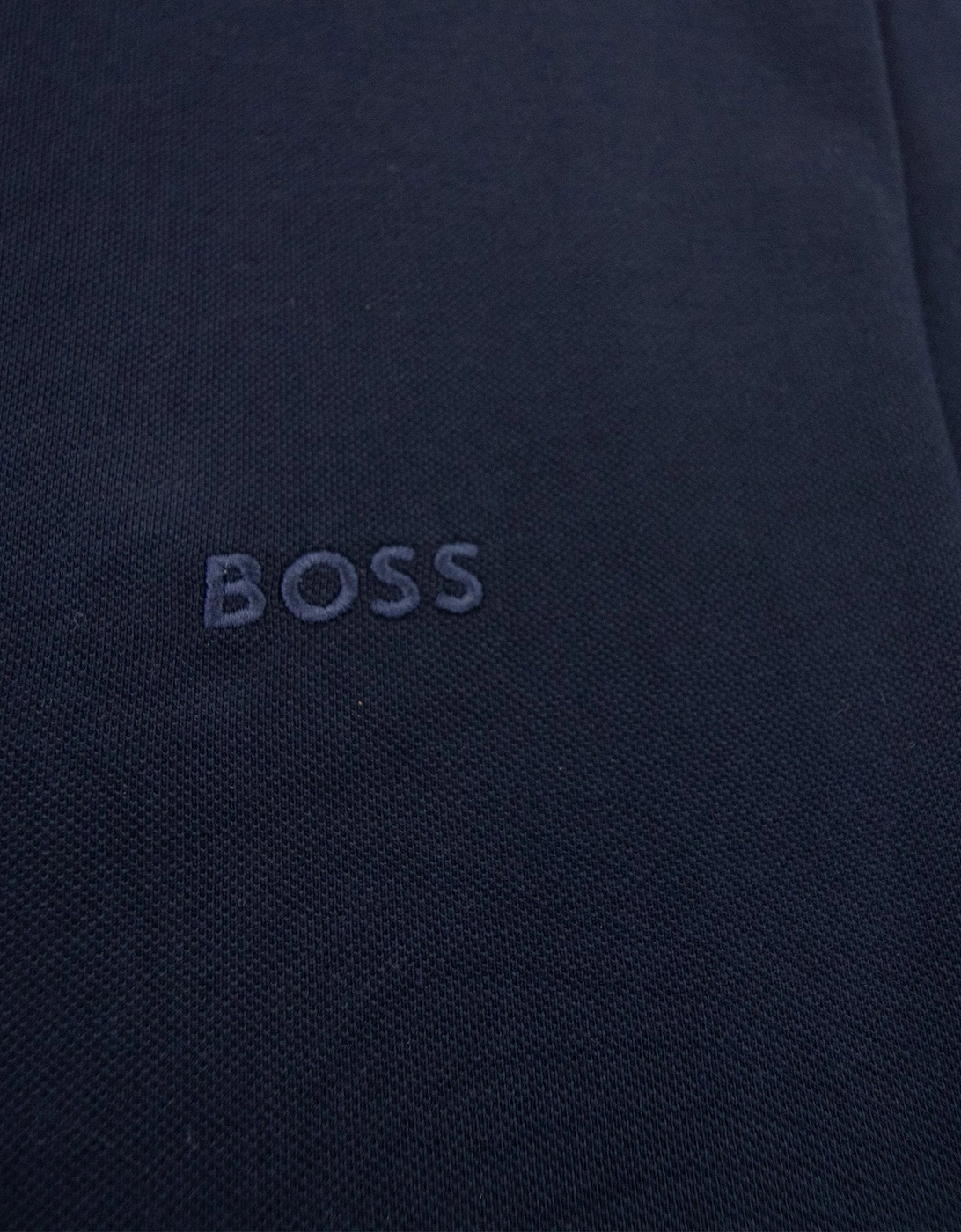 Paule 4 Slim Fit Branded Placket Polo Navy 410