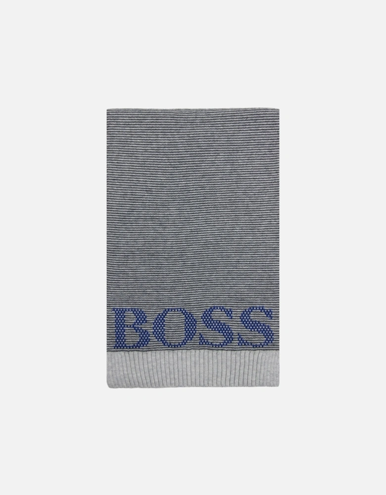 Logo Knitted Scarf Grey