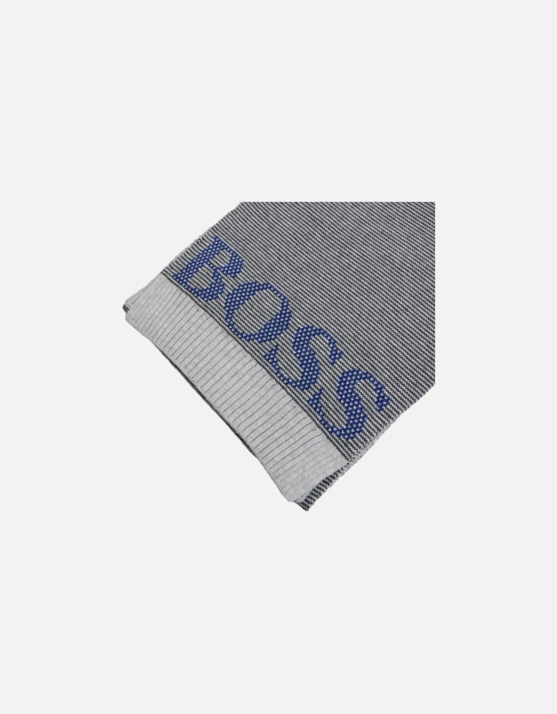 Logo Knitted Scarf Grey