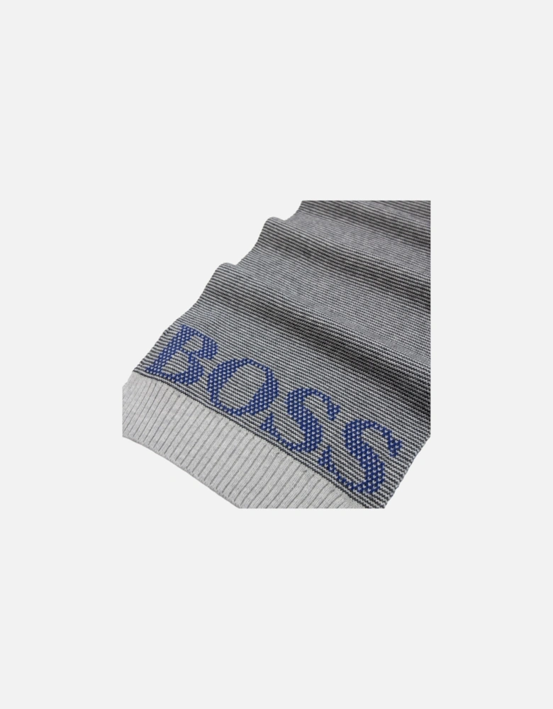 Logo Knitted Scarf Grey