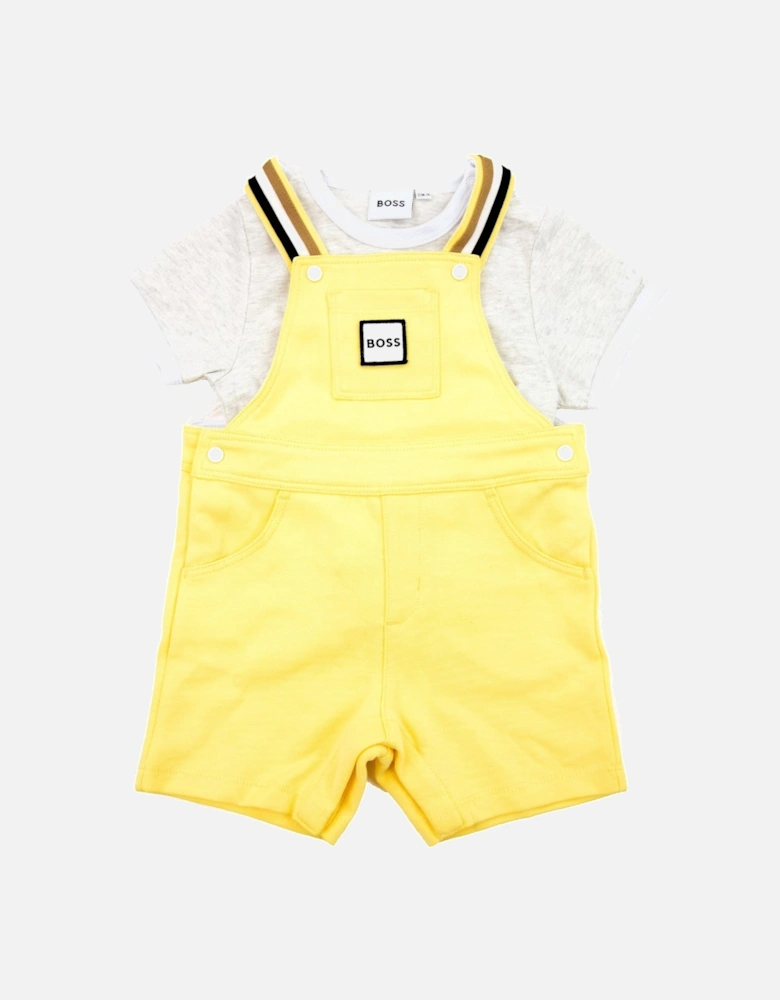 Kids Boy Dungarees Set Yellow 528
