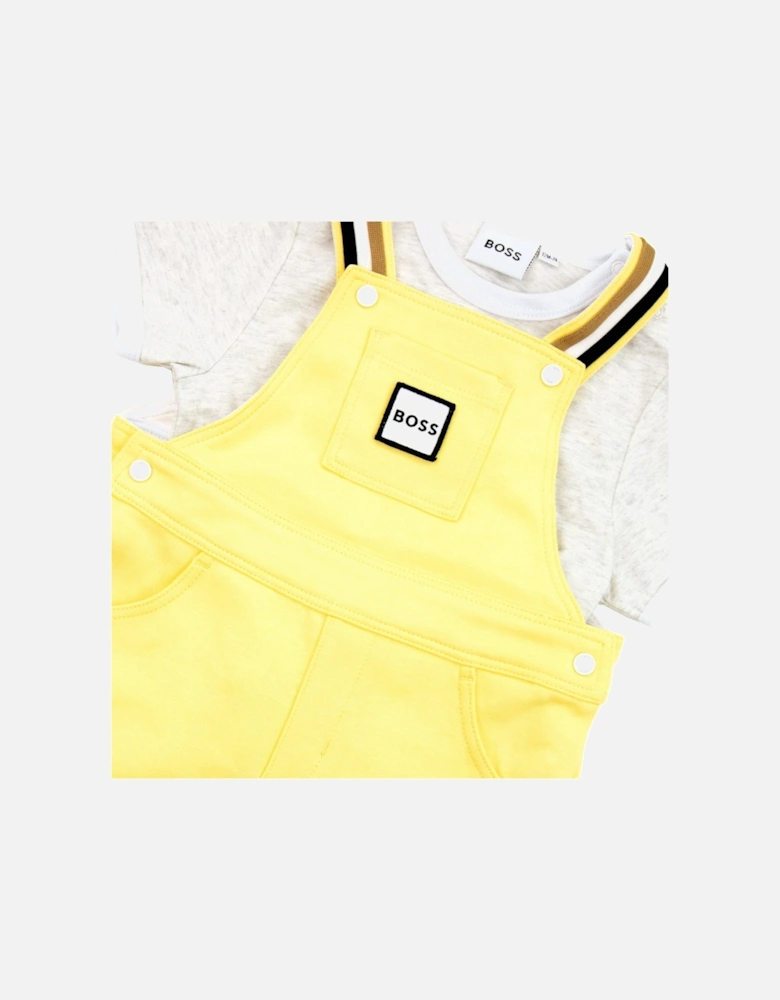 Kids Boy Dungarees Set Yellow 528