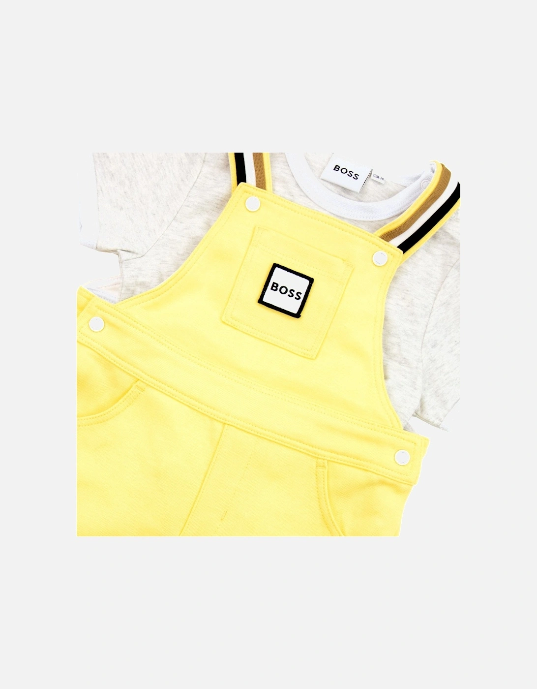 Kids Boy Dungarees Set Yellow 528