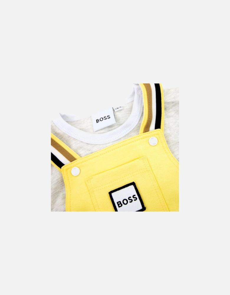 Kids Boy Dungarees Set Yellow 528
