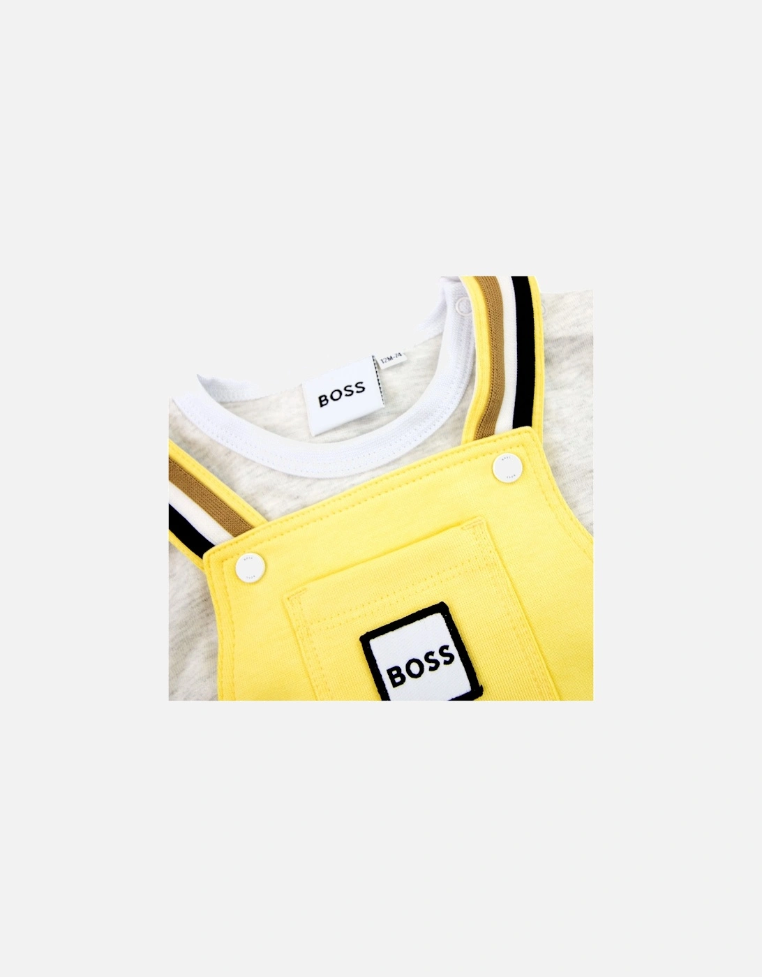 Kids Boy Dungarees Set Yellow 528