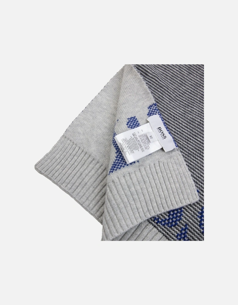 Logo Knitted Scarf Grey