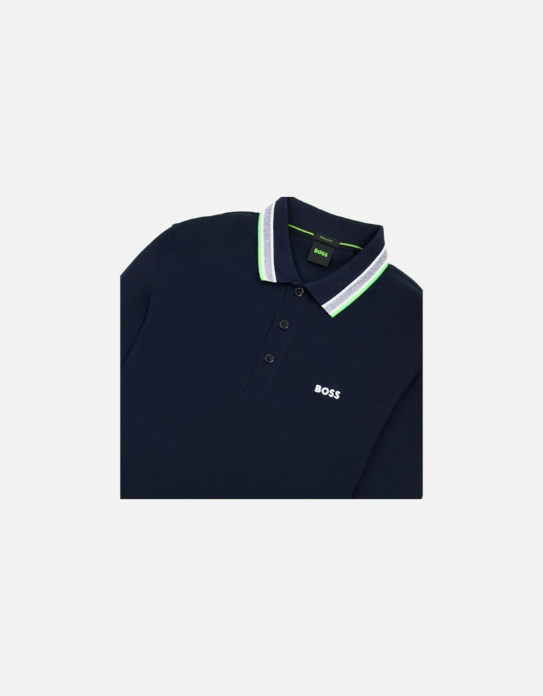 Plisy Regular Fit L/s Polo Navy 404