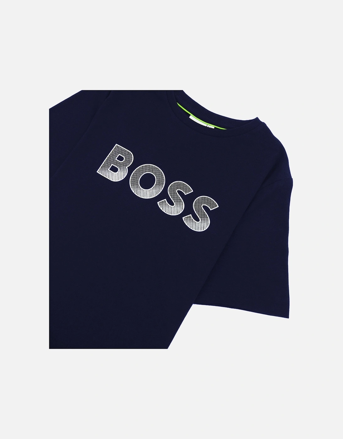 Kids Printed Logo T Shirt Navy 849