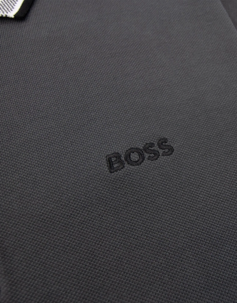 Paddy Embroidered Logo Polo Grey 027
