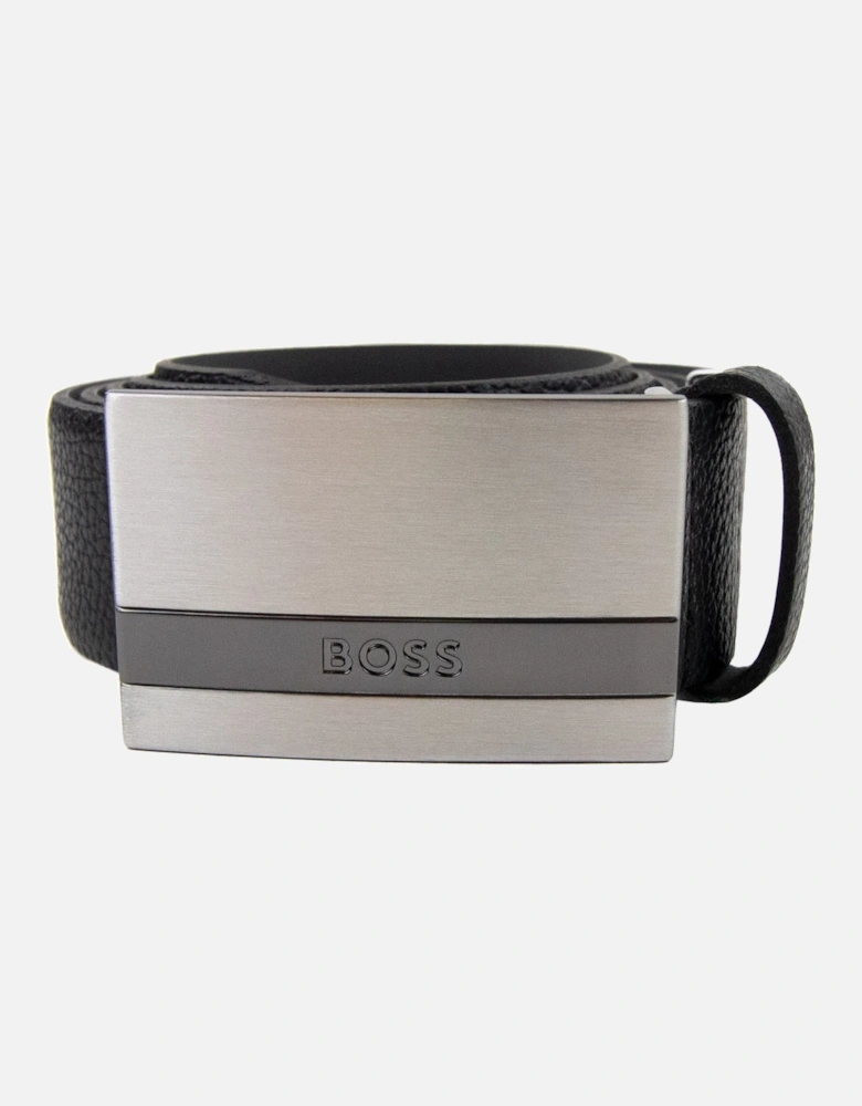 Baxton Engraved Plaque Buckle Black 001