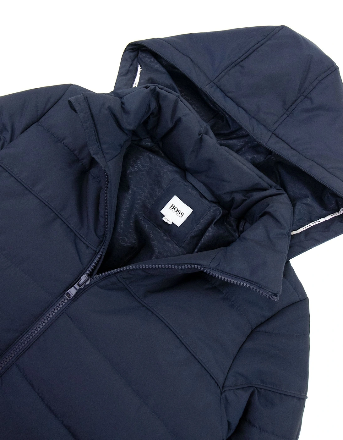 Kids Back Logo Puffer Down Jacket Navy