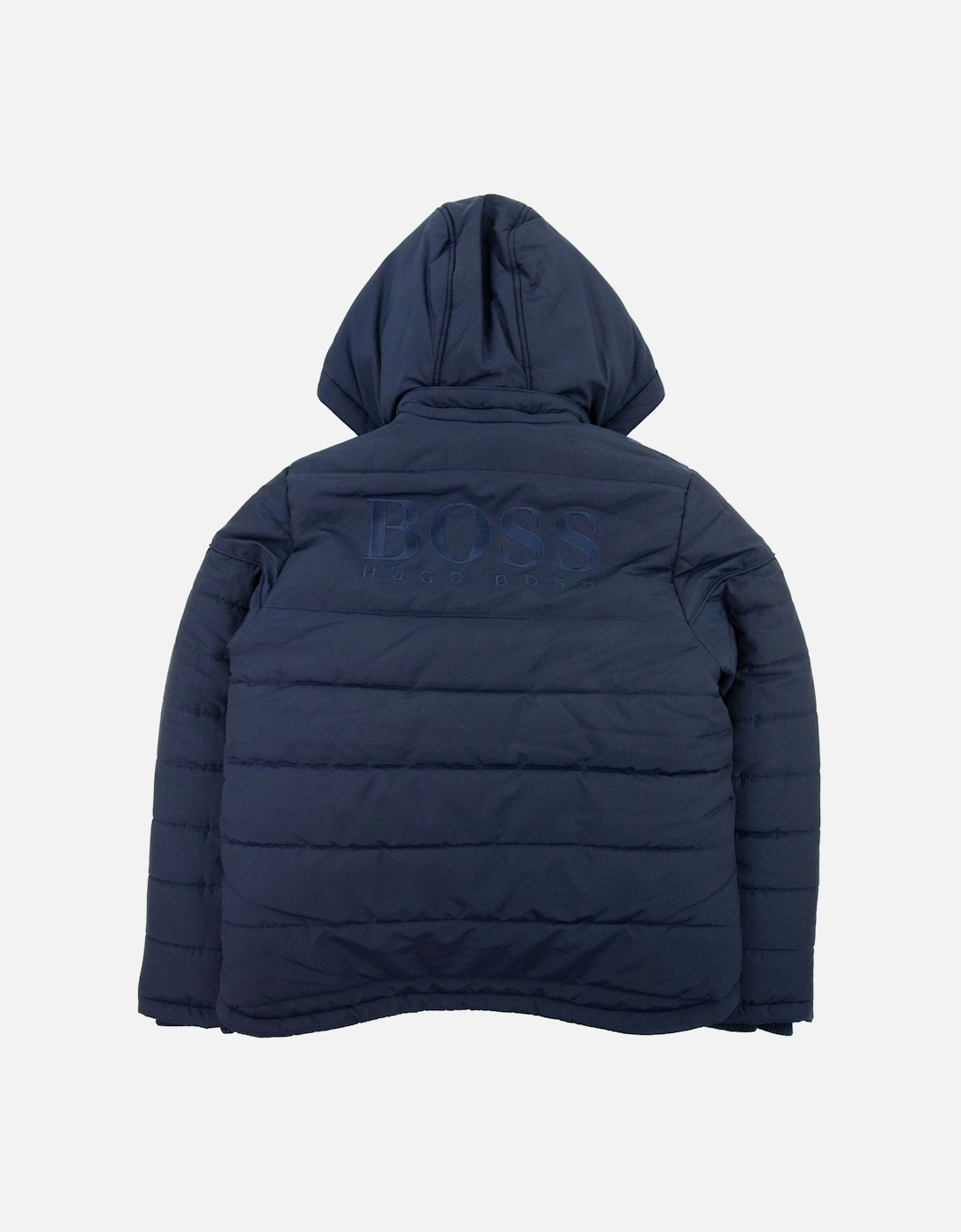 Kids Back Logo Puffer Down Jacket Navy