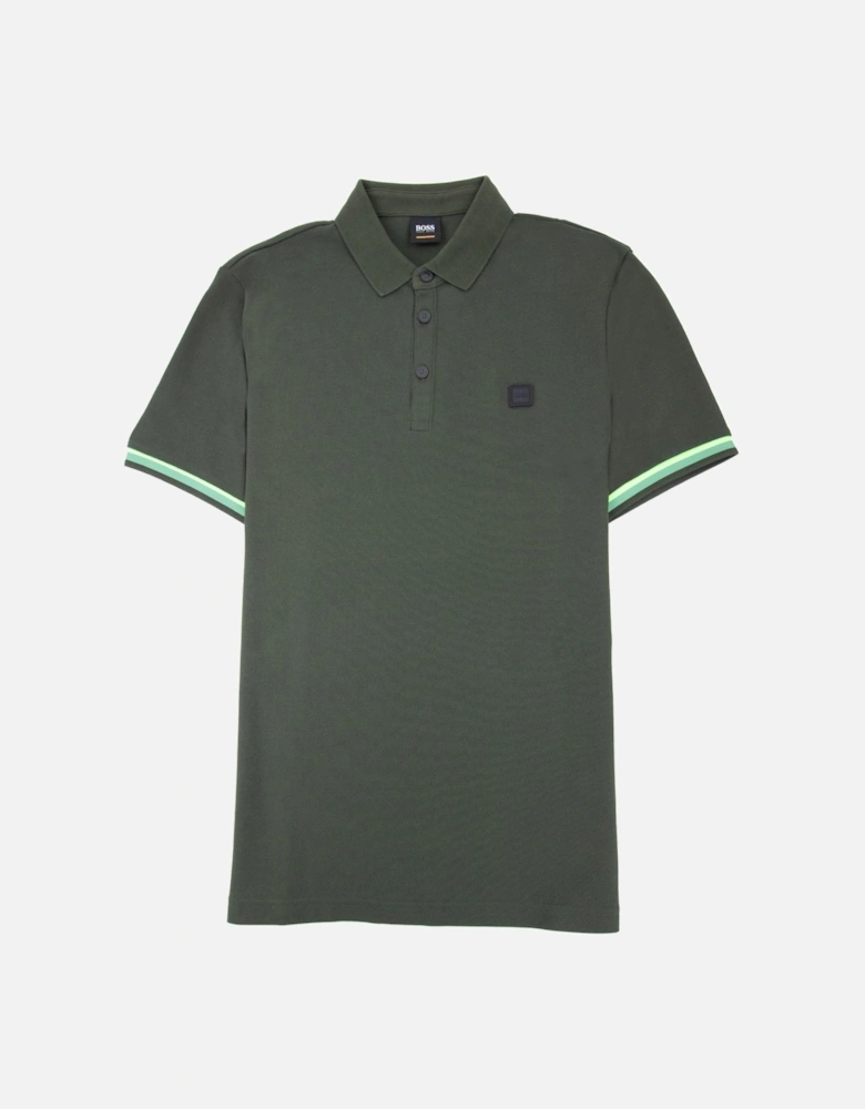 Printcat Rubber Logo S/s Polo Khaki