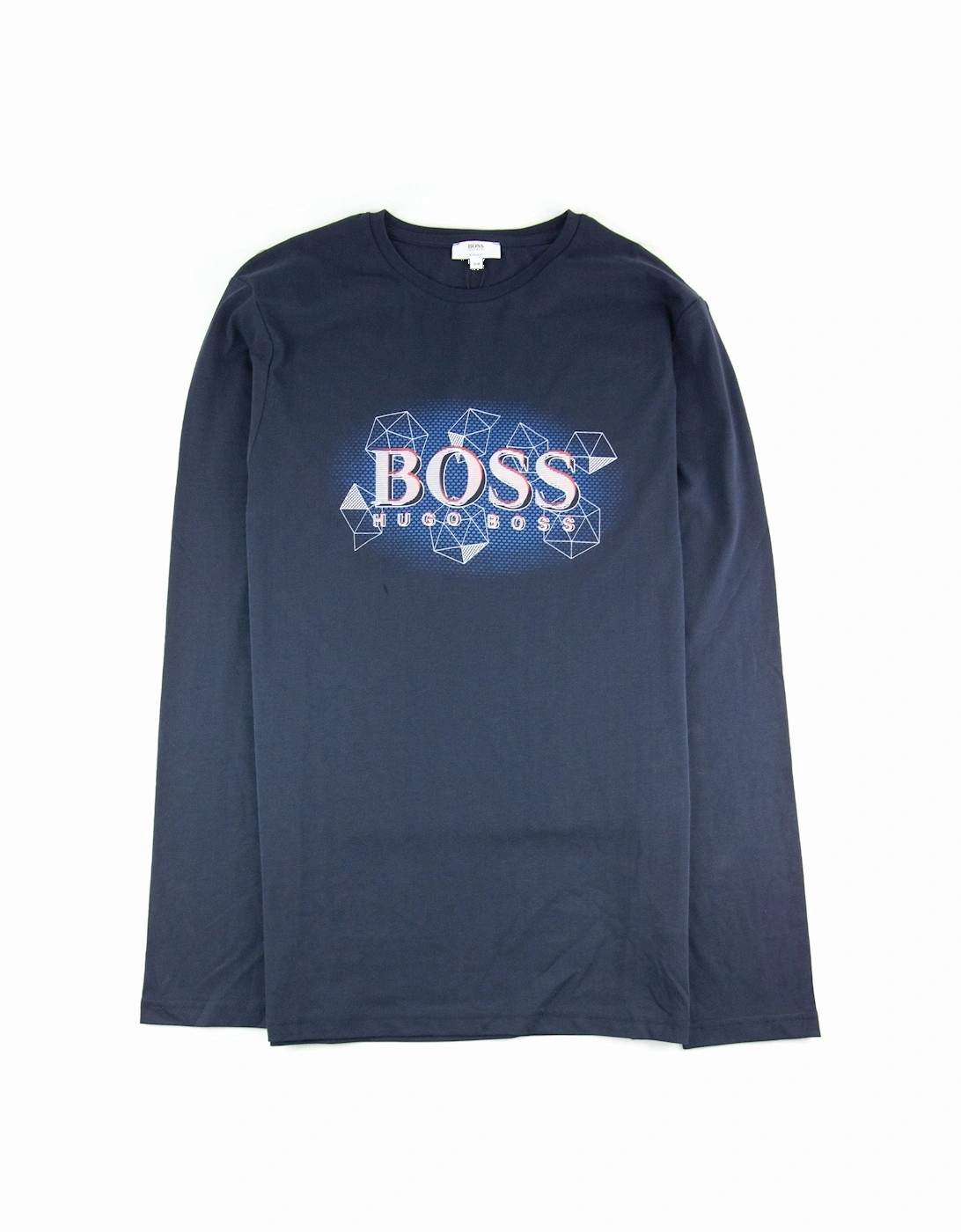 Kids Logo L/s T Shirt Navy, 3 of 2