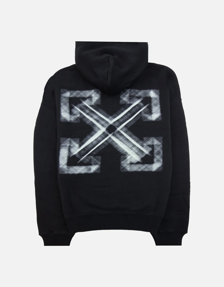Off White Vibe Arrow Skate Hoodie Black/aqua