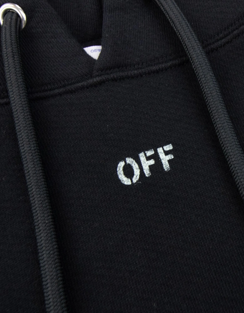 Off White Vibe Arrow Skate Hoodie Black/aqua