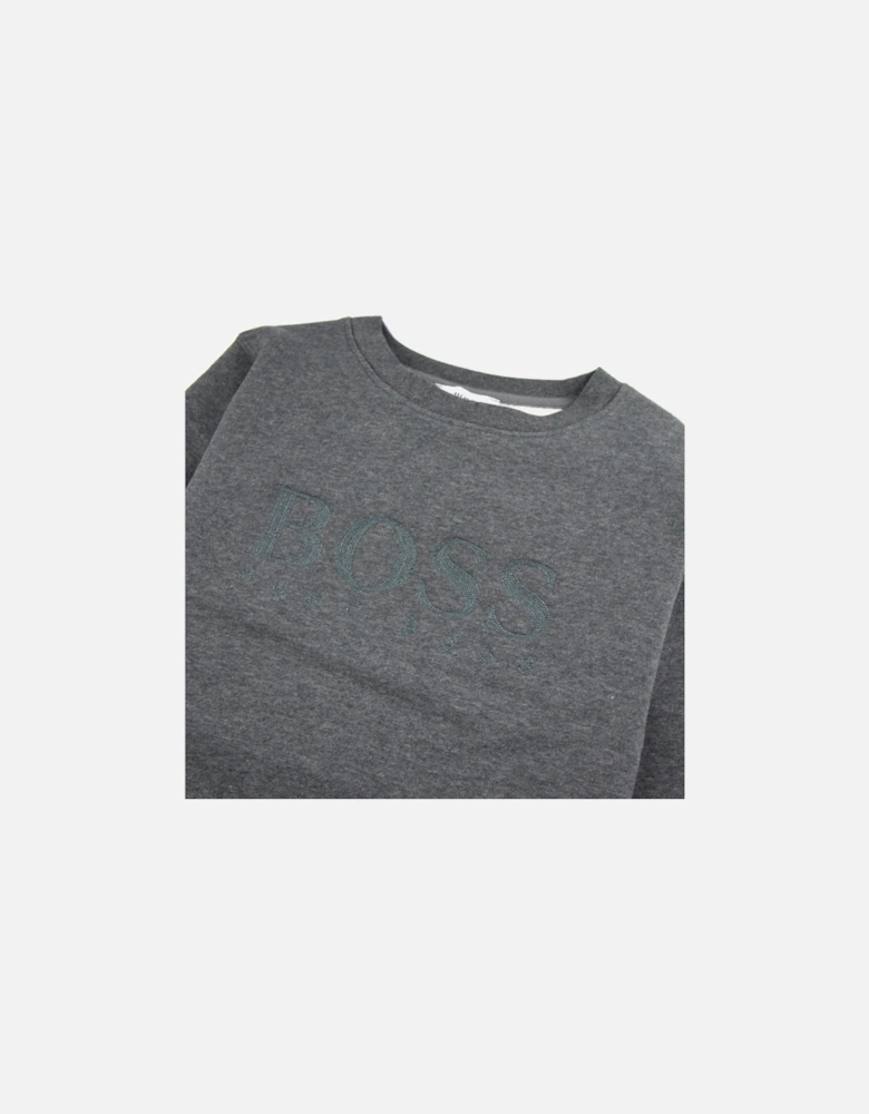 Kids Boss Logo Sweatshirt Dark Grey