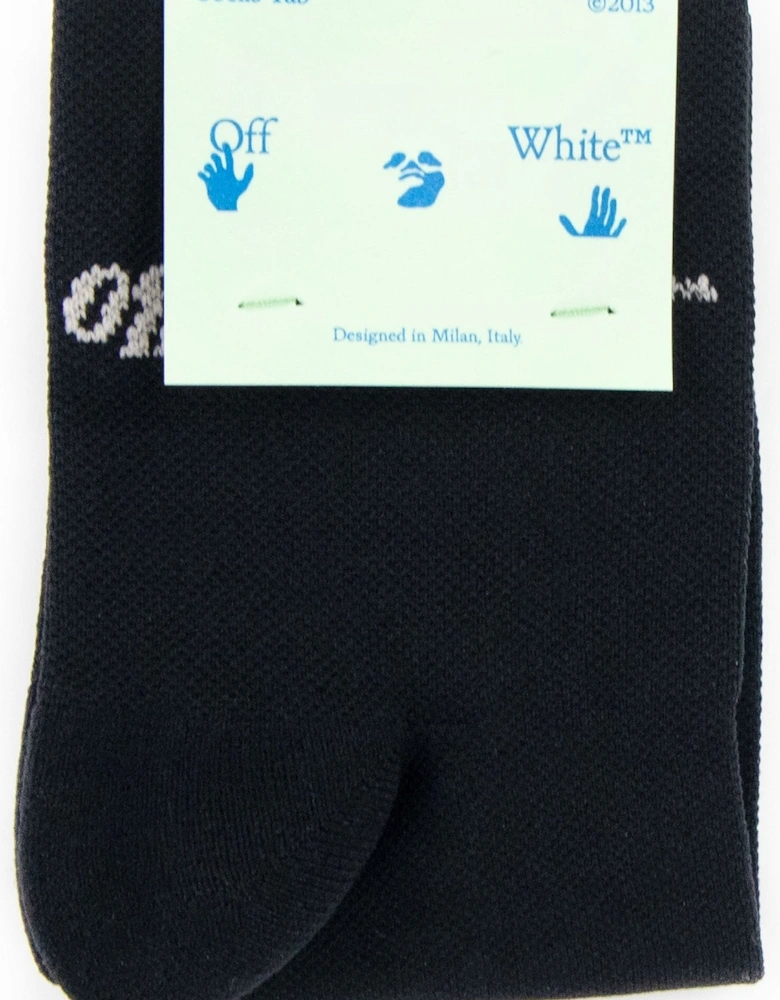 Off White Slanted Off Logo Low Socks Black/White