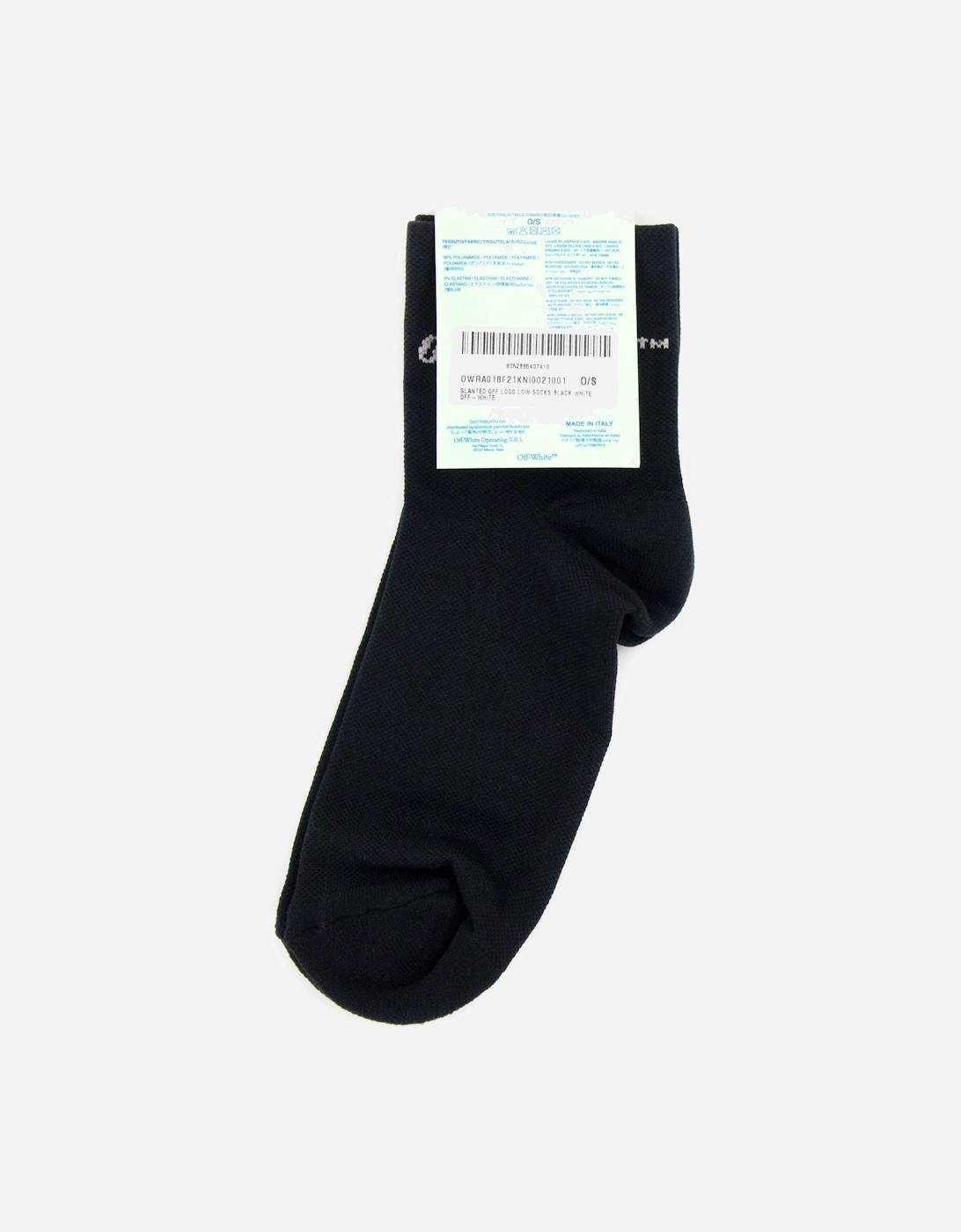 Off White Slanted Off Logo Low Socks Black/White