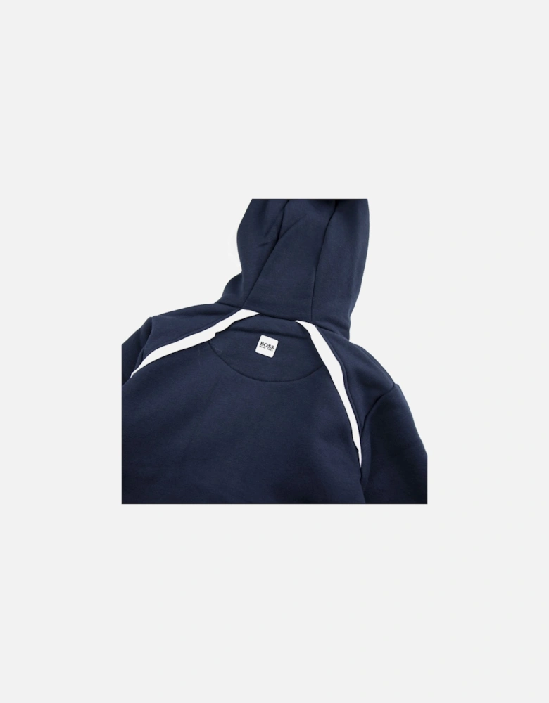 Kids Rubber Logo Zip Up Hoody Navy